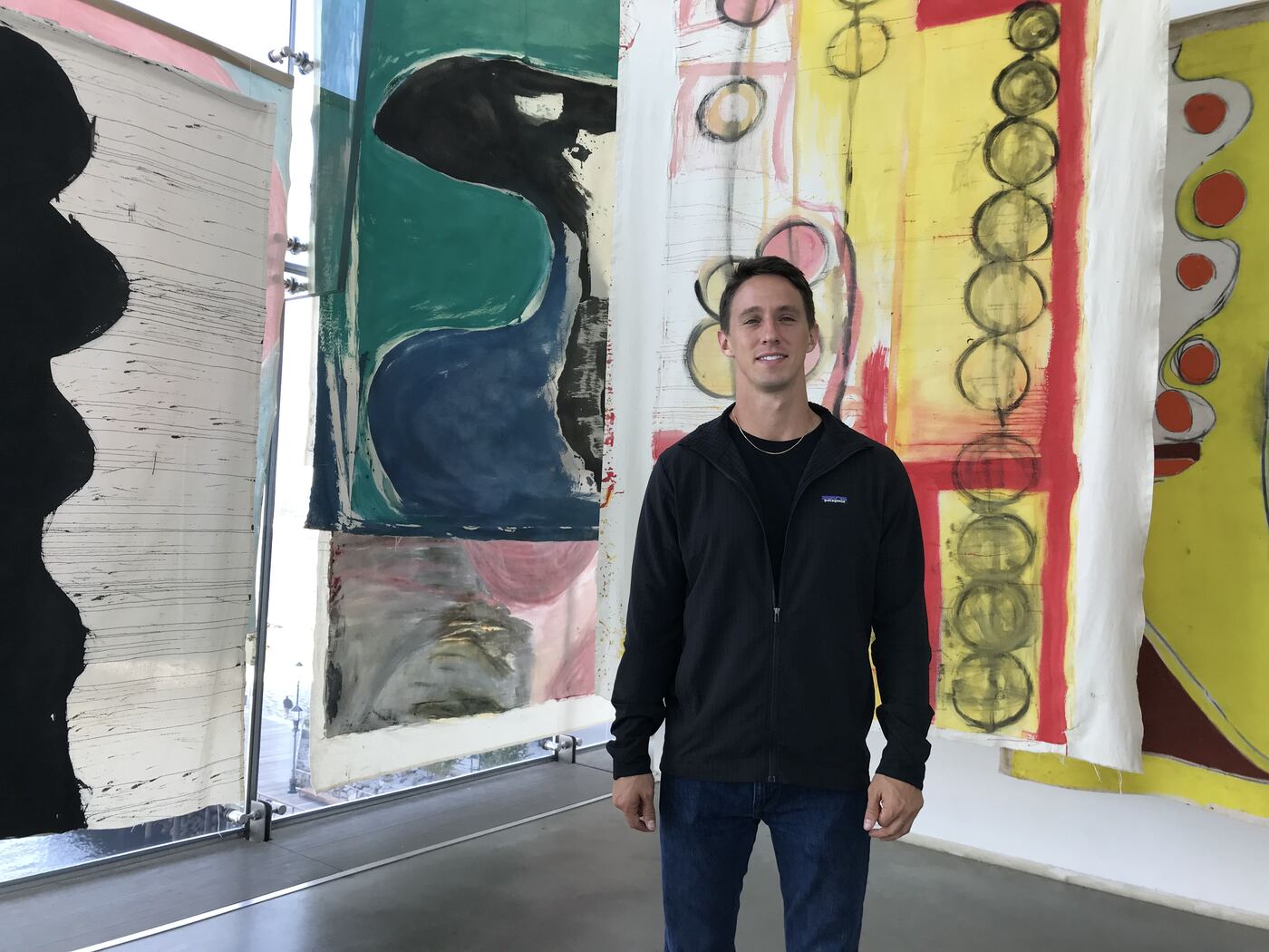 Dylan Lennon at a gallery installation in the River Arts District